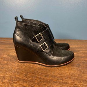 Korks by Kork-Ease Hanska Wedge Monk Strap Ankle Bootie Size 10M